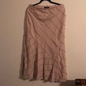Lena Gabrielle long beige skirt